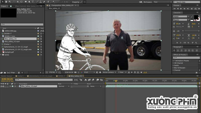 After Effect chuyển động xưởng phim